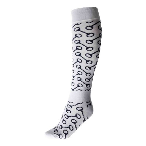 SALE RACK: Horze Women's Caro Knee Socks - EU 39-42/US Ladies 7-9 - Grey Dawn Blue