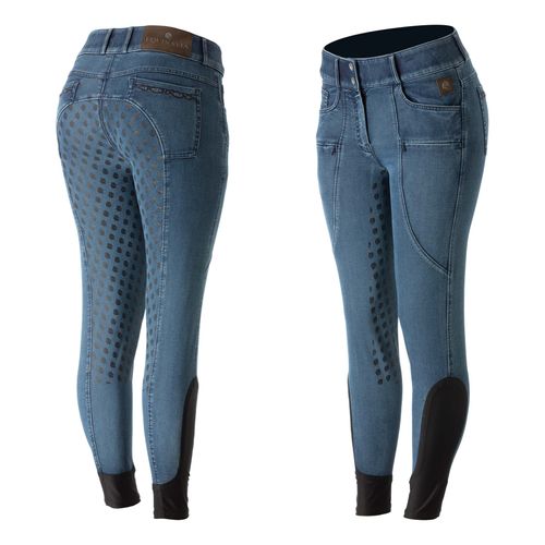 BARN BUSTER: Equinavia Women's Helena Denim Full Seat Breeches - 30 - Dark Blue
