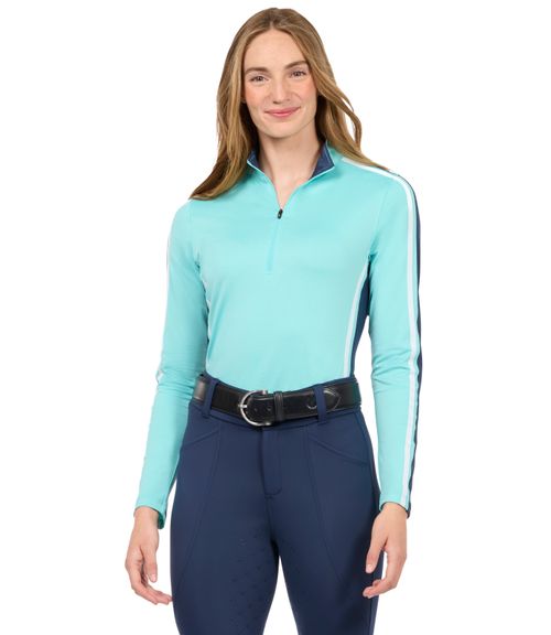 SALE RACK: Kerrits Women's Agility Solid Coolcore Long Sleeve Shirt - Large - Turquoise