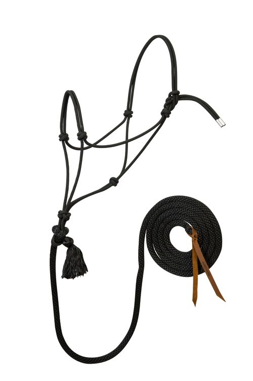 Weaver Silvertip No. 95 Rope Halter w/12'  Lead - Black