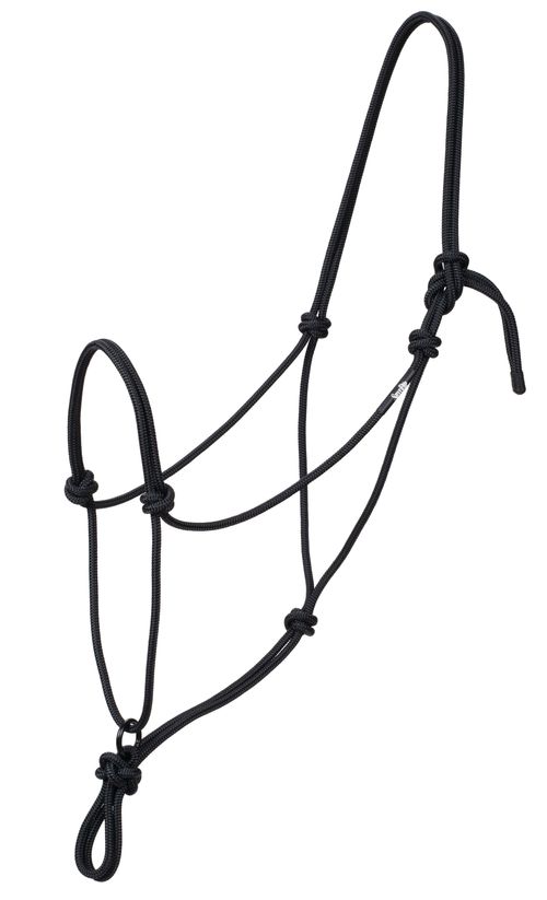 Weaver Silvertip Transition Rope Halter w/Sliding Ring - Black