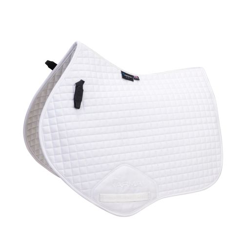BARN BUSTER: Shires ARMA Deluxe Cotton Jump Saddle Pad - 15-16.5 - White