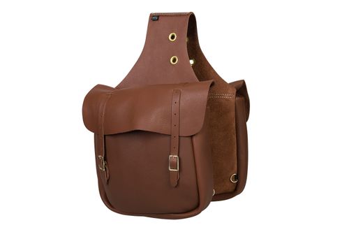 Weaver Chap Leather Saddle Bag - Brown