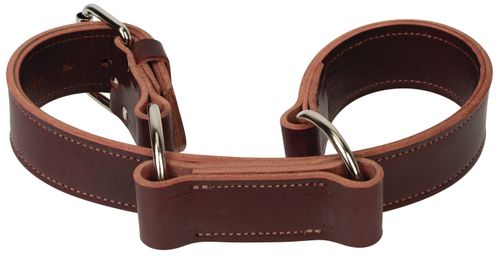 Weaver 1.75" Leather Hobbles - Burgundy/Nickle