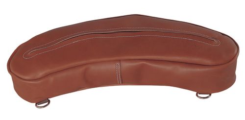 Weaver Chap Leather Cantle Bag w/Zipper - Brown