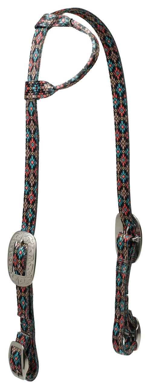Weaver Patterned Poly Sliding Ear Headstall - Summer Nights