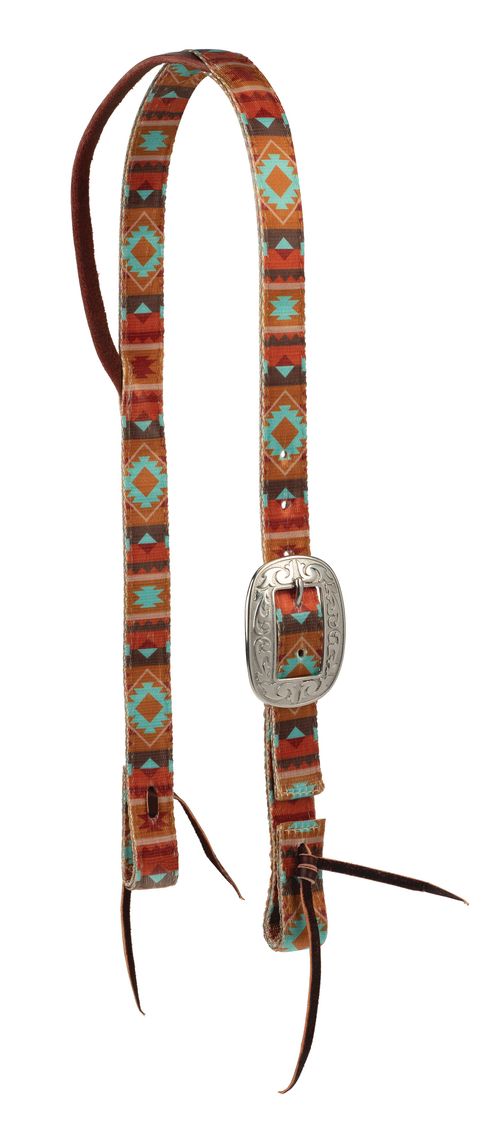Weaver Patterned Poly Split Ear Headstall - Lost Creek