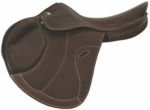 OVERSTOCK: Henri de Rivel Galia Covered Close Contact Saddle - 16.5 Wide - Havana