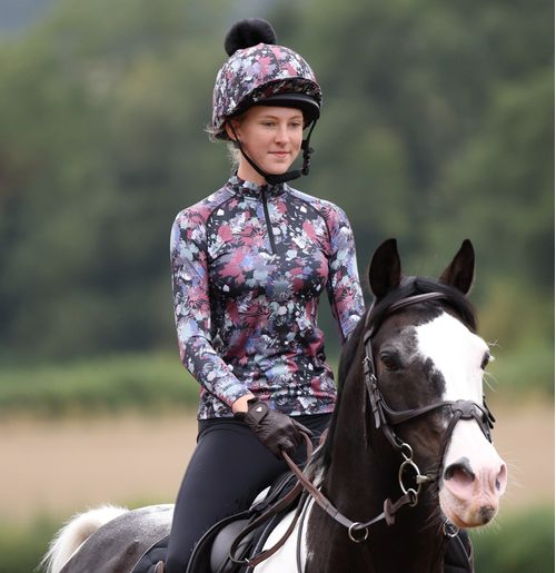READY TO SHIP: Shires Aubrion Kids' React Long Sleeve Sun Shirt - 13-14 years - Abstract