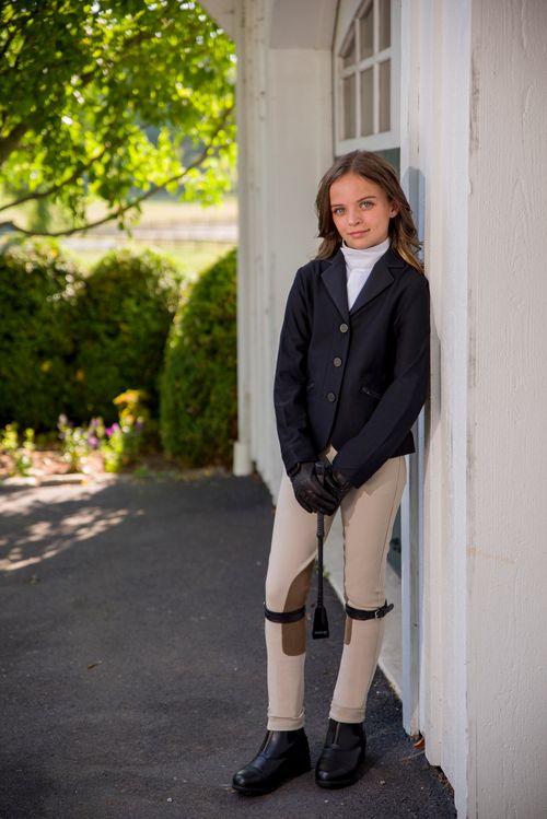 READY TO SHIP: Shires Aubrion Kids' Goldhawk Show Jacket - 30 - Black