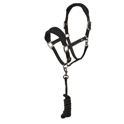 READY TO SHIP: Shires ARMA Comfy Fleece Headcollar - Large Horse - Black