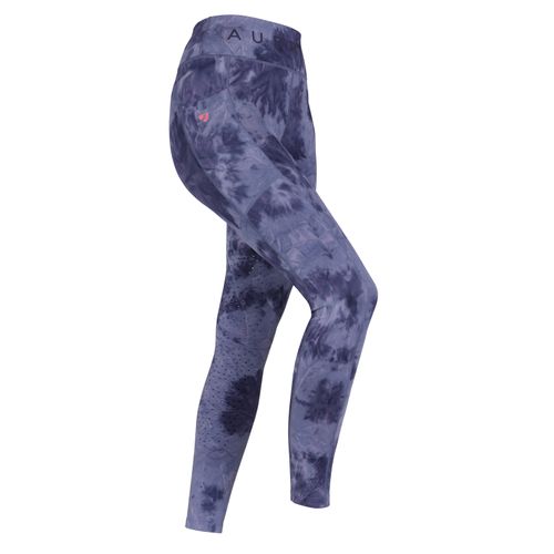 READY TO SHIP: Shires Aubrion Women's Non-Stop Riding Tights - Small - Navy Tie Dye