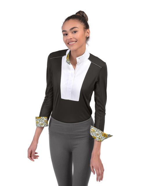 READY TO SHIP: Chestnut Bay Women's SkyCool Liberty Long Sleeve Show Shirt - X Large - Black 006