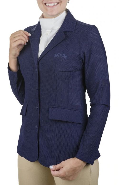 SALE RACK: Equine Couture Women's Equivent Lite Show Coat - 1X - EC Navy