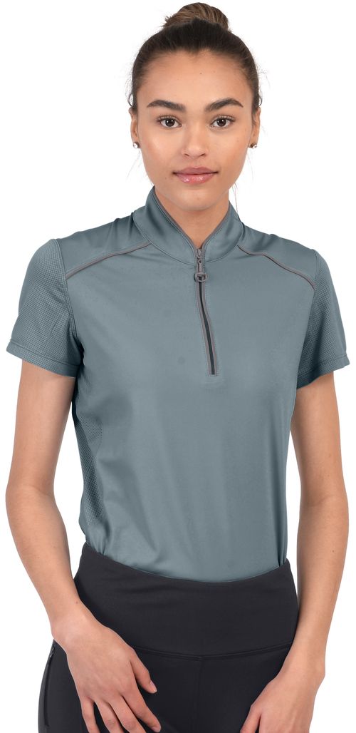 OVERSTOCK: Chestnut Bay Women's Performance Rider SkyCool Sport Short Sleeve Shirt - Small - Slate