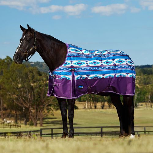 Weatherbeeta Comfitec Legend Turnout 220G - Purple Navajo Print