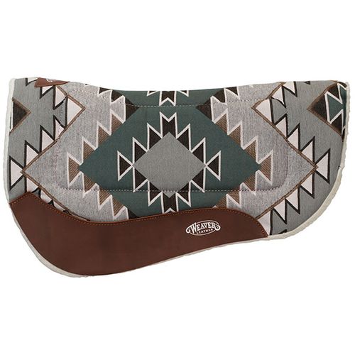 Weaver All Purpose Contoured Barrel Saddle Pad - Mallard Green/Gray