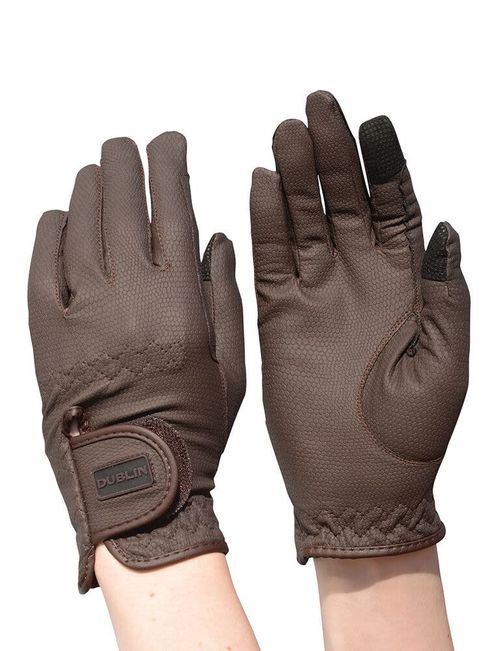 BARN BUSTER: Dublin Everyday Riding Gloves - 6 - Brown