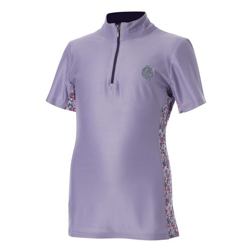 BARN BUSTER: Equinavia Kids' Lena Short Sleeve Quarter Zip Shirt - X Small - Lavender