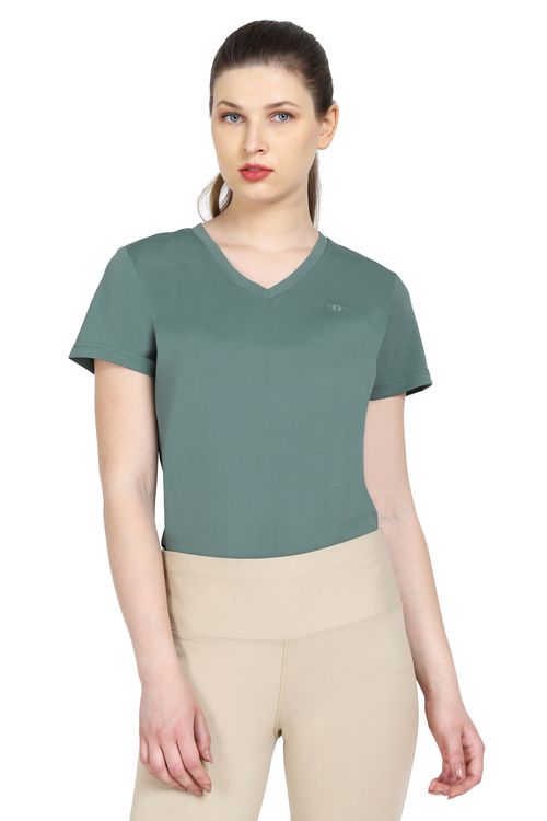 BARN BUSTER: TuffRider Women's Taylor Short Sleeve T-Shirt - X Small - Duck Green