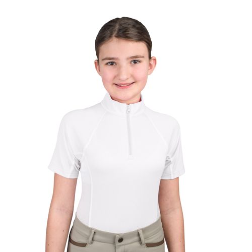 OVERSTOCK: Ovation Kids' 1/4 Zip Short Sleeve Sun Shirt - Small - White