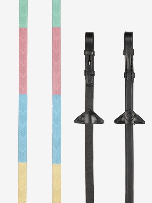 LeMieux Versa Grip Rainbow Reins - Spring Pastels