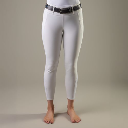 Tredstep Women's Edge Compression Knee Patch Tights - White