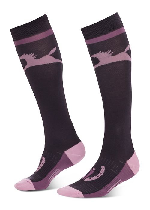 Kerrits Flying Horse Wool Knee-Hi Socks - Elderberry