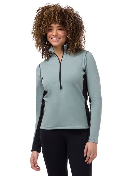 Kerrits Women's Soft Haven Plush Fleece Half Zip Top - Shoreline