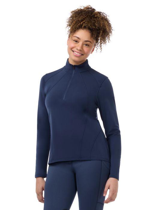 Kerrits Women's In Stride Quarter Zip Fleece Tech Top - Nightfall