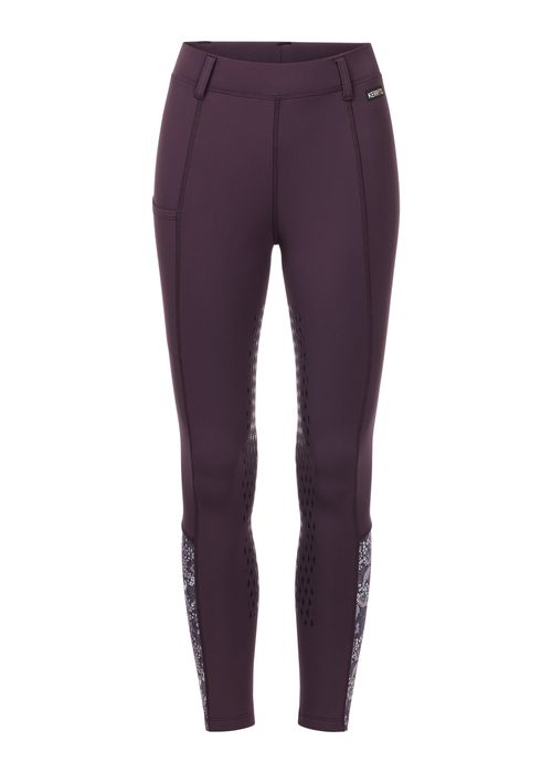 Kerrits Kids' Thermo Tech Printed Tights - Elderberry/Elderberry Fantasy Fillies