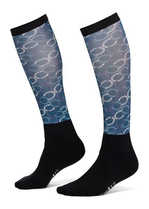 Kerrits Women's Dual Zone Boot Socks - Jasper Horseshoe Honeycomb