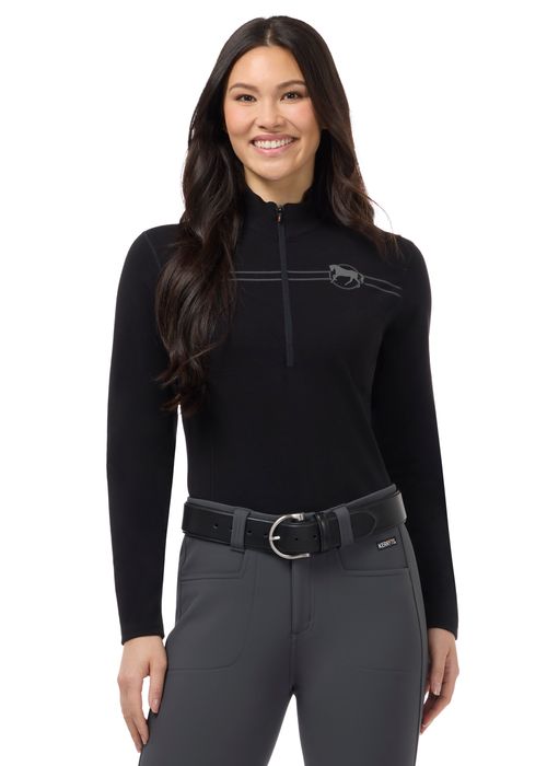 Kerrits Women's Equi Rhythm Lite Quarter Zip Top - Black