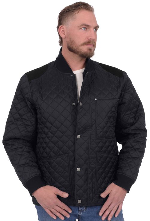 SALE RACK: Chestnut Bay Men's Heritage Quilted Barn Jacket - Large - Obsidian