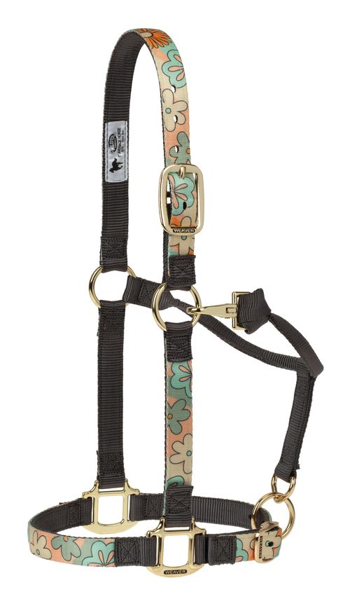 SALE RACK: Weaver Patterned Adjustable Halter - Small Horse - Retro Flower