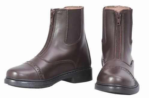 OVERSTOCK: TuffRider Kids' Starter Front Zip Paddock Boots - 8 - Mocha