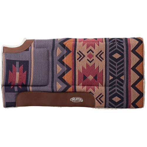 BARN BUSTER: Weaver All Purpose Built-Up Cut Back Saddle Pad - 32in x 32in - Canyon Sunset/Crown Blue