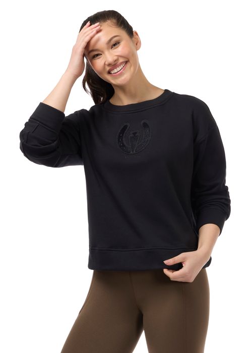 Kerrits Women's Cozy Crest Plush Fleece Sweatshirt - Black