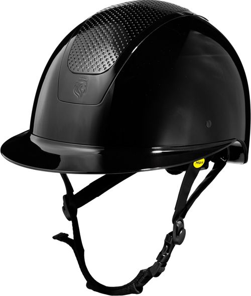 Equinavia Crown Glossy Mips Riding Helmet - Black/Black