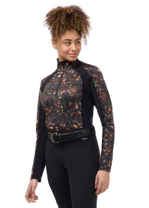Kerrits Women's Traverse Quarter Zip Fleece Tech Top - Autumn Prism