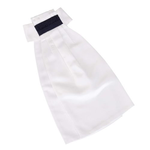 Shires Aubrion Berrington Ready Tied Stock - White/Navy