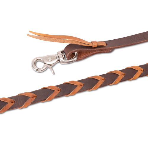 Shires Velociti Velociti Roper Rein - Dark Oil/Light Brown