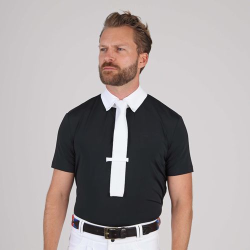 Shires Aubrion Men's Optima MX Button Show Shirt - Black