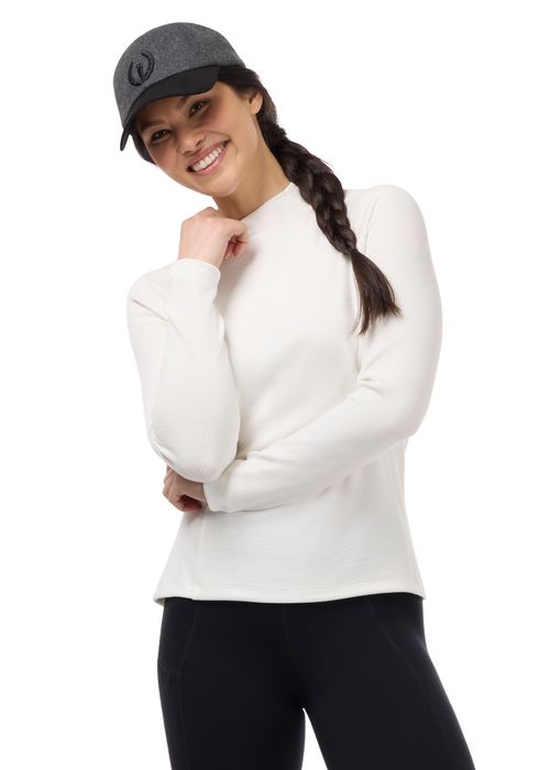 Kerrits Women's Align Textured Mock Neck - Soft White