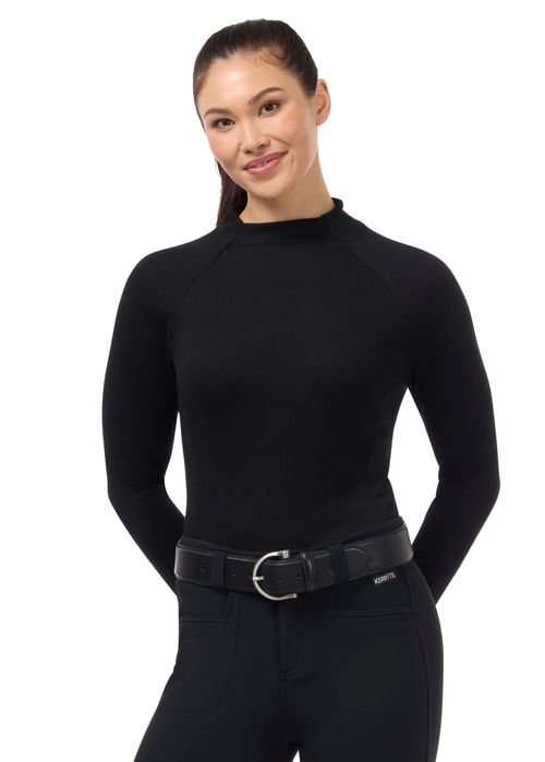 Kerrits Women's Align Textured Mock Neck - Black