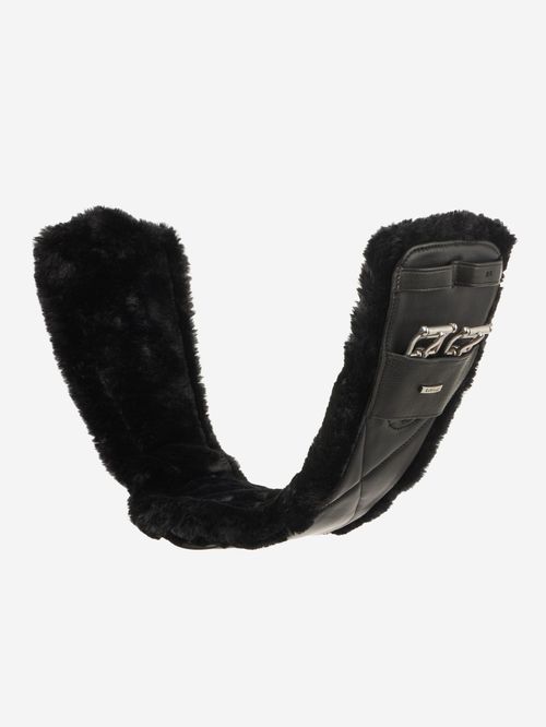 LeMieux Leather Dressage Girth w/Detachable Simuwool - Black