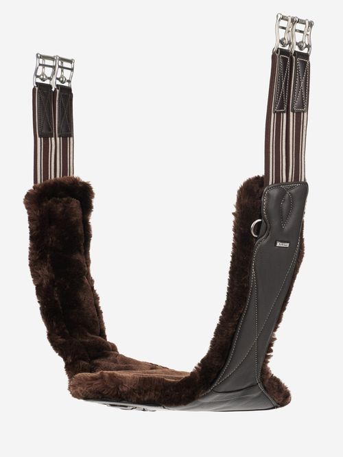 LeMieux Arika Simuwool Contoured Long Stud Girth - Brown