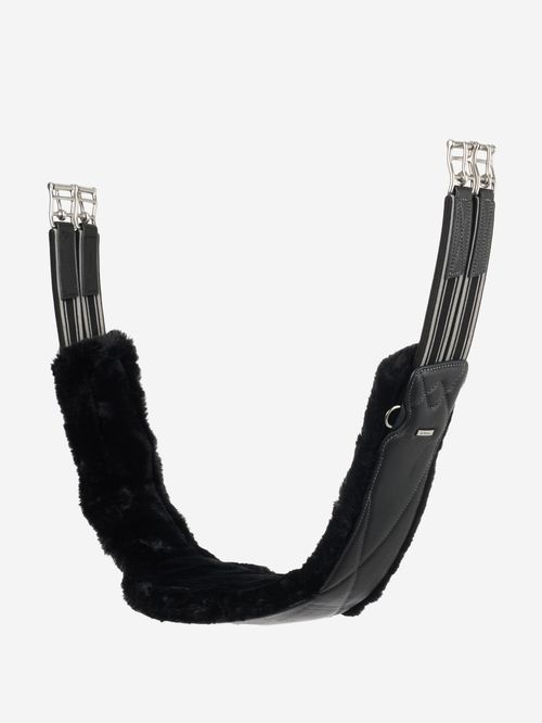 LeMieux Leather Long Girth w/Detachable Simuwool - Black