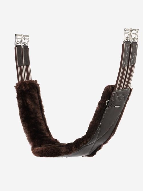 LeMieux Leather Long Girth w/Detachable Simuwool - Brown