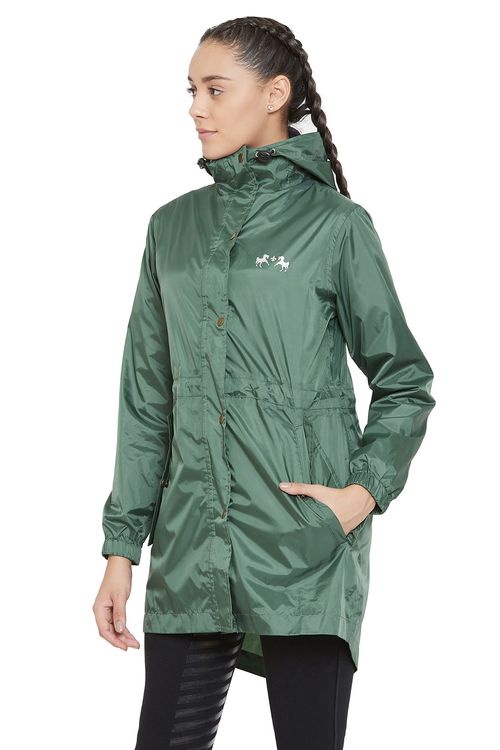 BARN BUSTER: Equine Couture Women's Element Rain Jacket - Small - Cilantro